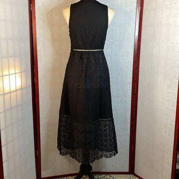 Anthropologie Joie Ardal Lace Sleeveless Midi Dress w/Cut Outs Like New (Size:4) - Picture 4 of 14